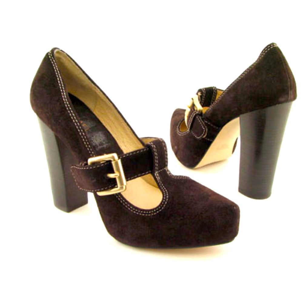 MICHAEL KORS ANNABEL T STRAP PUMPS SHOES BROWN WOMENS Size 8.5 Worn once only.
